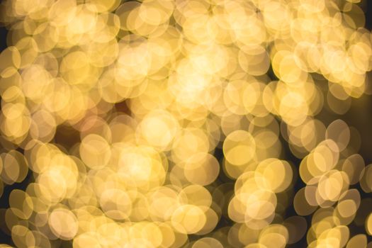 Happy new year card, golden bokeh background