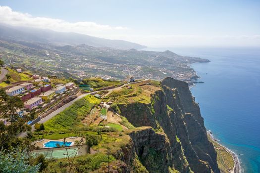 Cabo Girao on Island Madeira - viewpoint with spectacular view to impressive rocks and the atlantic ocean