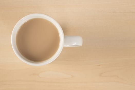 Looking down on a mug of tea