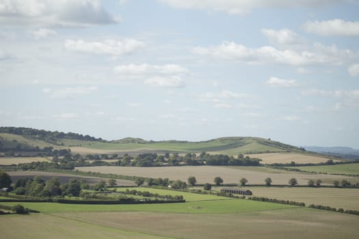 Hertfordshire landscape, hills and sky