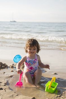 Playing in the sand