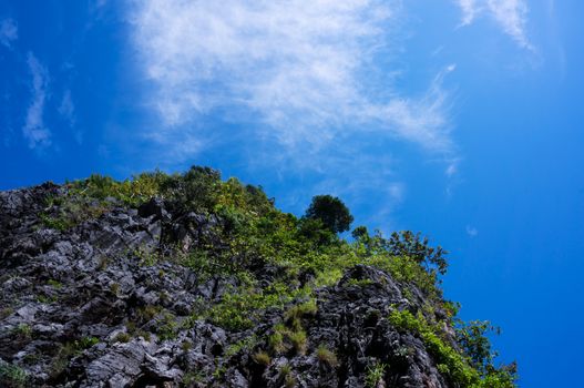 Rock Mountain with clear blue sky, take it at Phi Phi Island with my one day trip. Phi Phi Island was the most famous Island in the Phuket, over 10 million tourist visit here every year. It have big and small Phi Phi Island, and the most beautiful beach was locate in small Phi Phi Island, Maya bay.
