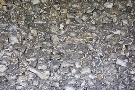 Wall made from flint