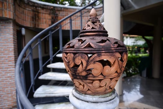 Pottery Lamp with Thai style