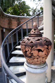 Pottery Lamp with Thai style