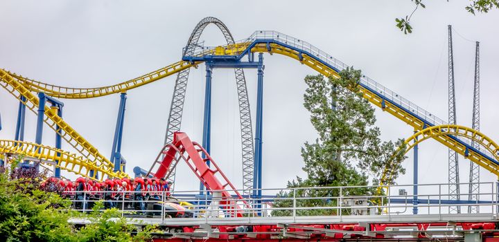 crazy rollercoaster rides at amusement park