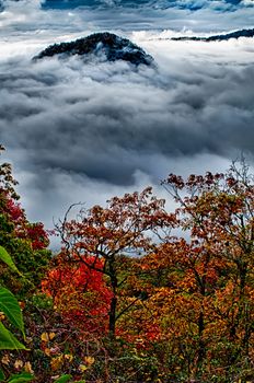 autumn drive on blue ridge parkway