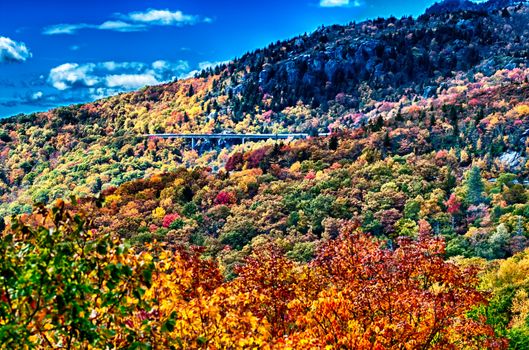 autumn drive on blue ridge parkway