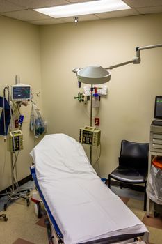 exam room at doctor office in hospital