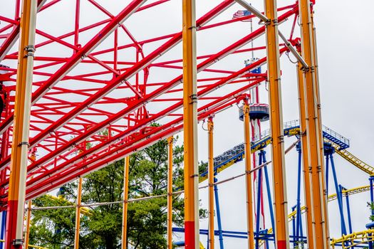 crazy rollercoaster rides at amusement park