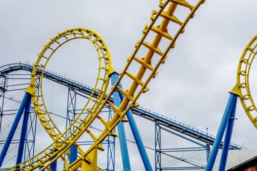 crazy rollercoaster rides at amusement park