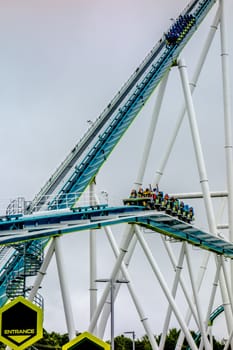 crazy rollercoaster rides at amusement park