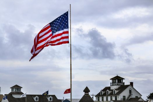 Maritime Museum Flag Westport Grays Harbor Puget Sound Washington State Pacific Northwest