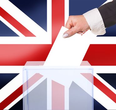 electoral vote by ballot, under the United Kingdom flag