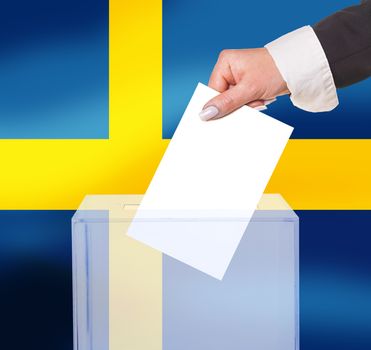 electoral vote by ballot, under the Sweden flag