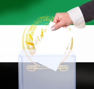 electoral vote by ballot, under the Afghanistan flag