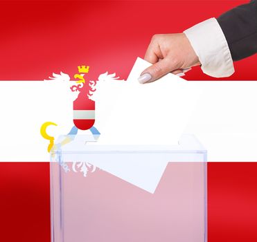 electoral vote by ballot, under the Austria flag