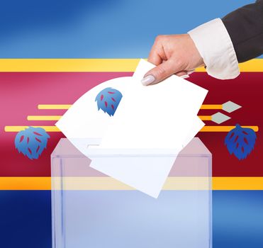 electoral vote by ballot, under the Swaziland flag