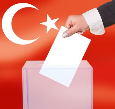 electoral vote by ballot, under the Turkey flag