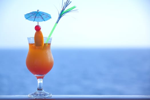 fresh orange cold cocktail, a delicious