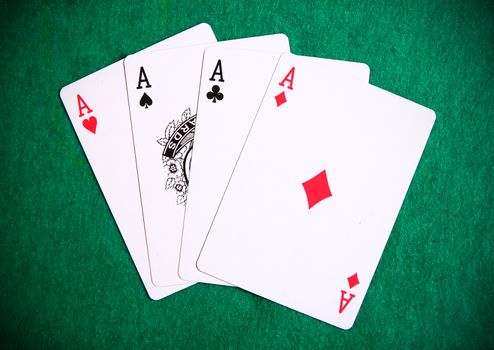 four aces on the table casino