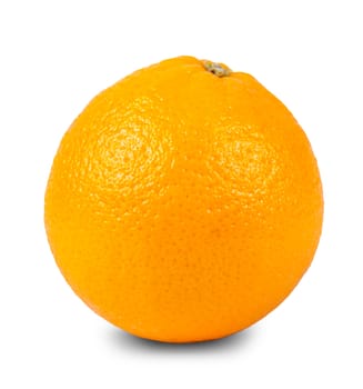 one orange closeup isolated on white background