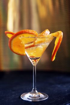 orange cocktail with slices