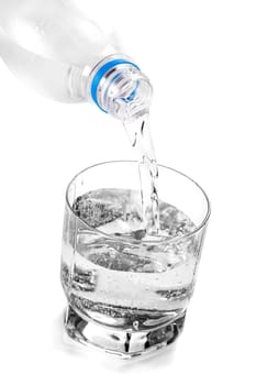 glass of water isolated on a white background