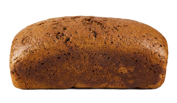 fresh rye bread isolated on a white background