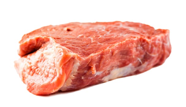 piece of beef fillet on a white background isolated