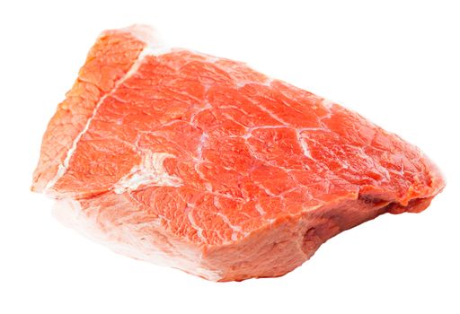 raw beef fillet on a white background isolated