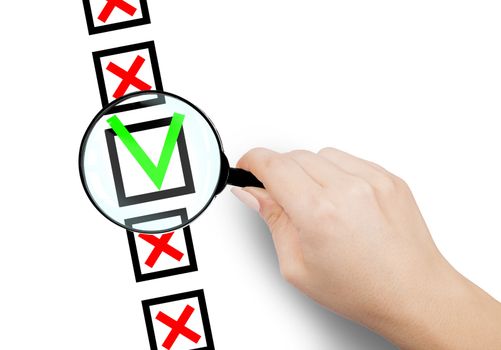 right choice key to successful life, illustration