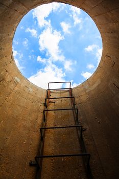 staircase leading from the tunnel in the sky