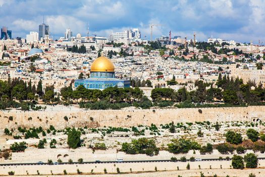 Al-Aqsa panorama city of Jerusalem. 20 september 2014 Jerusalem.