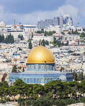 Al-Aqsa panorama city of Jerusalem. 20 september 2014 Jerusalem.