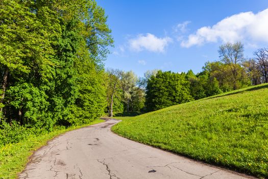 spring landscape Sophia Park in Uman, Ukraine