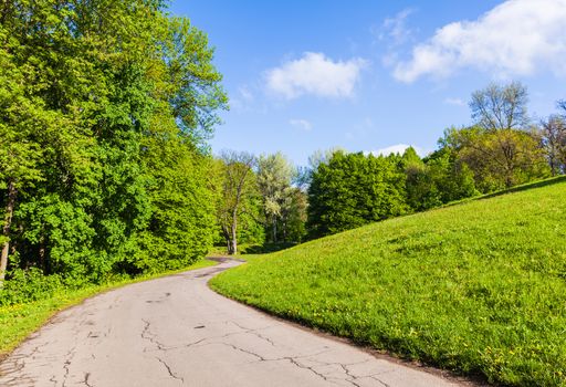 spring landscape Sophia Park in Uman, Ukraine