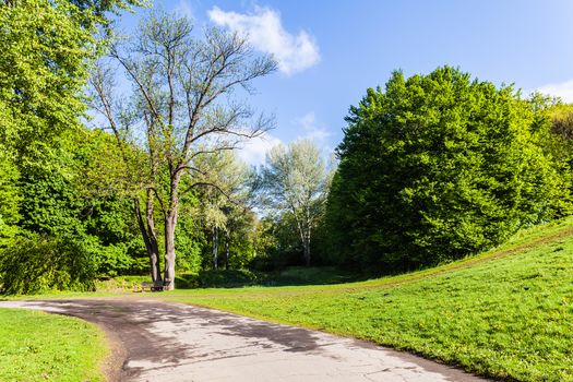 spring landscape Sophia Park in Uman, Ukraine