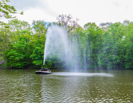 landscape lake with fountain in the park of Sophia
