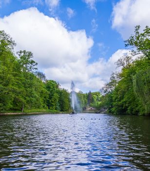 landscape lake with fountain in the park of Sophia