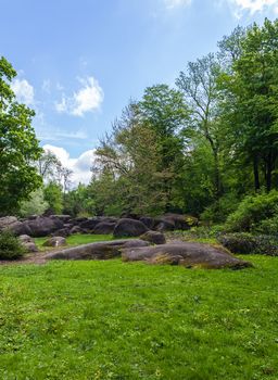 rocky boulders in the Sophia park Uman