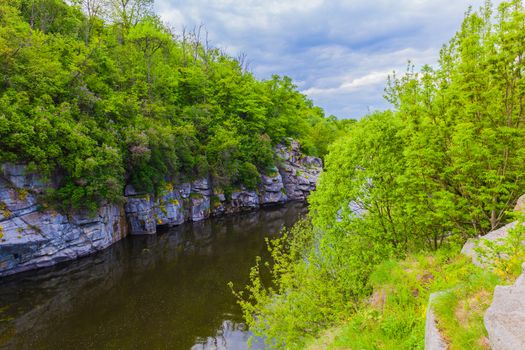 canyon with a river view from the heights