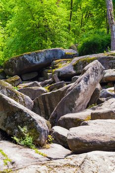 rocky boulders in the Sophia park Uman