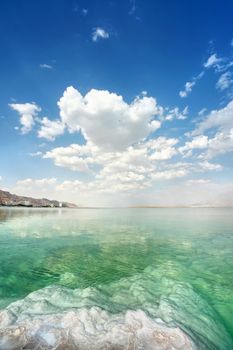 Dead Sea landscape on a summer day
