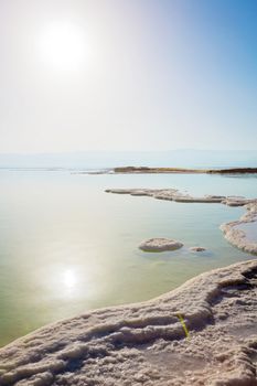 Dead Sea landscape in summer sunny day