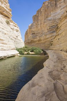 landscape at the bottom of the ravine is a river