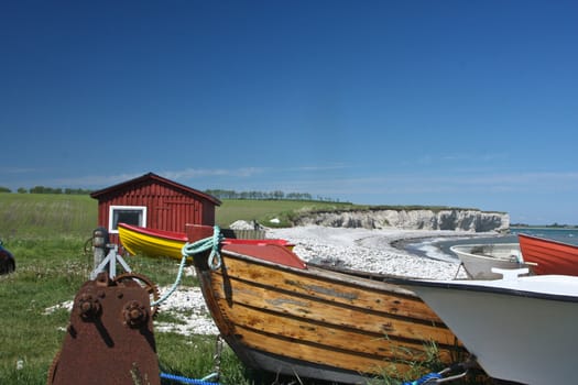 Scene from Sangstrup Klint in Denmark