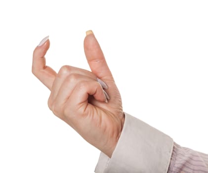 hand holder, isolated white background