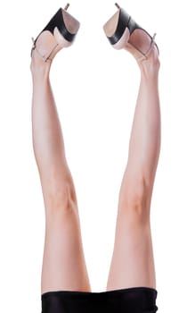 female legs, isolated on white background