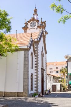 Ribeira Brava, Portugal - June 1, 2013: Village church of Ribeira Brava.